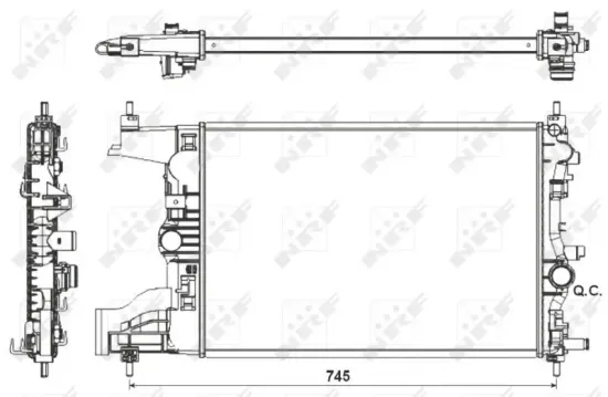 Kühler, Motorkühlung NRF 53155 Bild Kühler, Motorkühlung NRF 53155