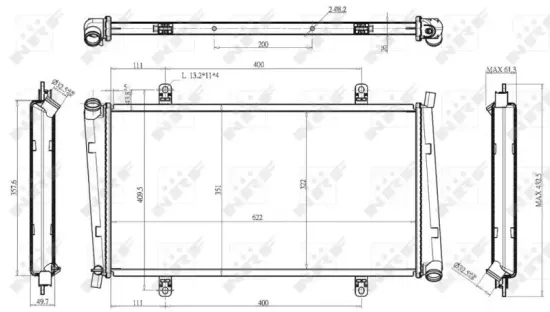 Kühler, Motorkühlung NRF 53157 Bild Kühler, Motorkühlung NRF 53157