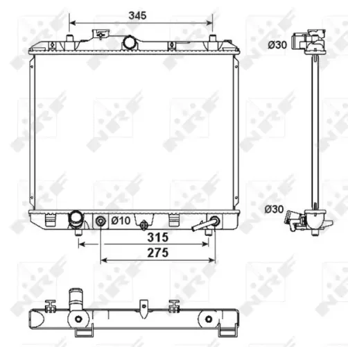 Kühler, Motorkühlung NRF 53158 Bild Kühler, Motorkühlung NRF 53158