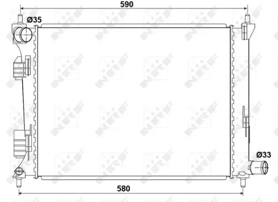 Kühler, Motorkühlung NRF 53166 Bild Kühler, Motorkühlung NRF 53166