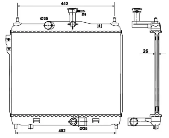 Kühler, Motorkühlung NRF 53170 Bild Kühler, Motorkühlung NRF 53170
