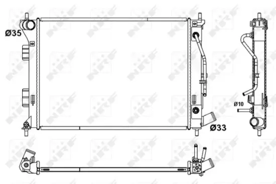 Kühler, Motorkühlung NRF 53172 Bild Kühler, Motorkühlung NRF 53172