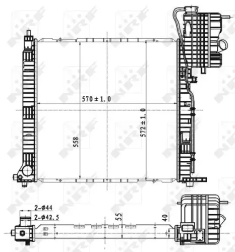 Kühler, Motorkühlung NRF 53176 Bild Kühler, Motorkühlung NRF 53176