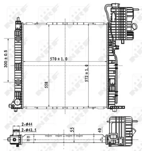 Kühler, Motorkühlung NRF 53177 Bild Kühler, Motorkühlung NRF 53177