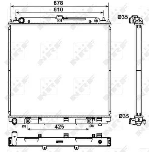 Kühler, Motorkühlung NRF 53179 Bild Kühler, Motorkühlung NRF 53179