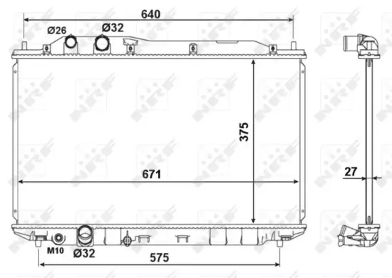 Kühler, Motorkühlung NRF 53186 Bild Kühler, Motorkühlung NRF 53186