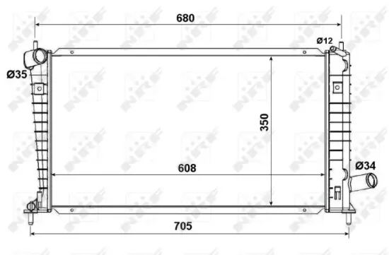 Kühler, Motorkühlung NRF 53189 Bild Kühler, Motorkühlung NRF 53189