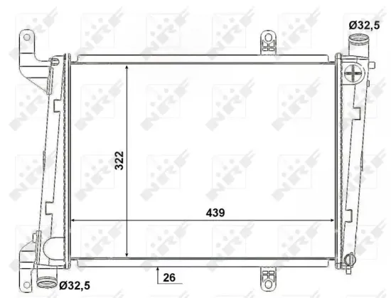 Kühler, Motorkühlung NRF 53193 Bild Kühler, Motorkühlung NRF 53193