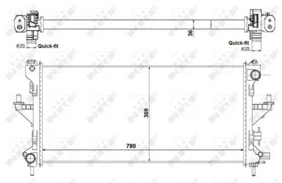 Kühler, Motorkühlung NRF 53199 Bild Kühler, Motorkühlung NRF 53199