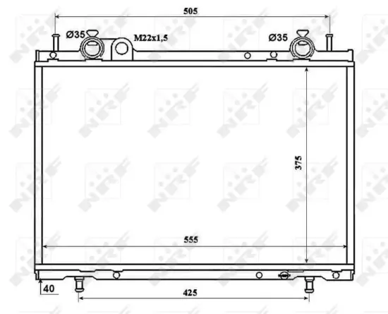 Kühler, Motorkühlung NRF 53201 Bild Kühler, Motorkühlung NRF 53201