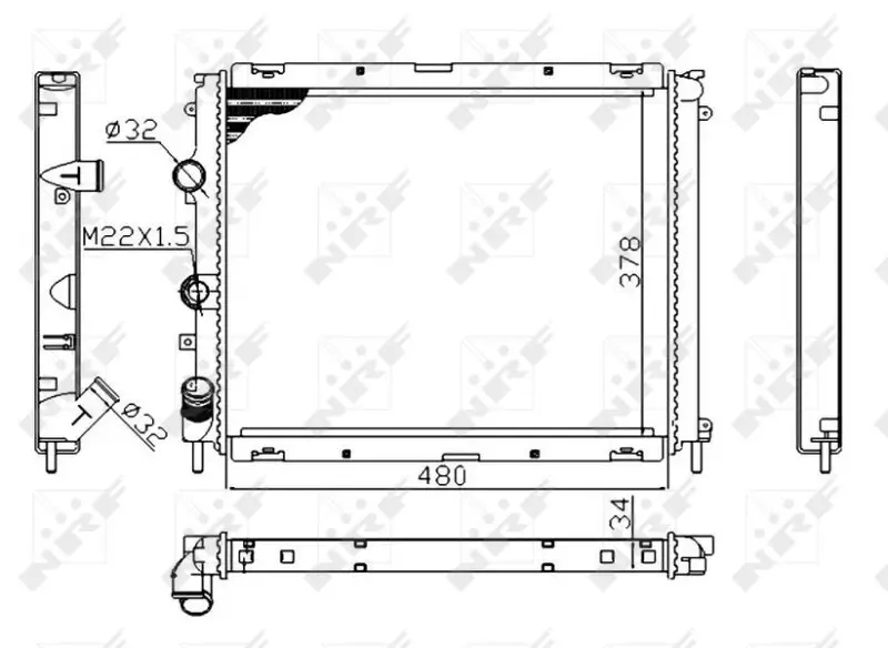 Kühler, Motorkühlung NRF 53209A