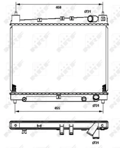Kühler, Motorkühlung NRF 53211 Bild Kühler, Motorkühlung NRF 53211