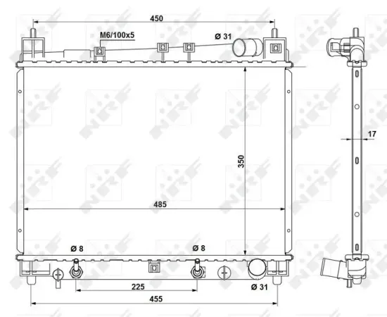 Kühler, Motorkühlung NRF 53212 Bild Kühler, Motorkühlung NRF 53212