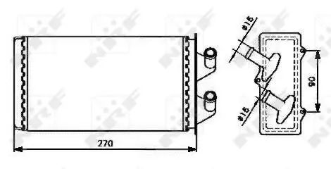 Wärmetauscher, Innenraumheizung NRF 53213 Bild Wärmetauscher, Innenraumheizung NRF 53213