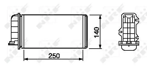 Wärmetauscher, Innenraumheizung NRF 53219 Bild Wärmetauscher, Innenraumheizung NRF 53219