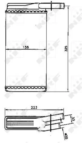 Wärmetauscher, Innenraumheizung NRF 53220 Bild Wärmetauscher, Innenraumheizung NRF 53220