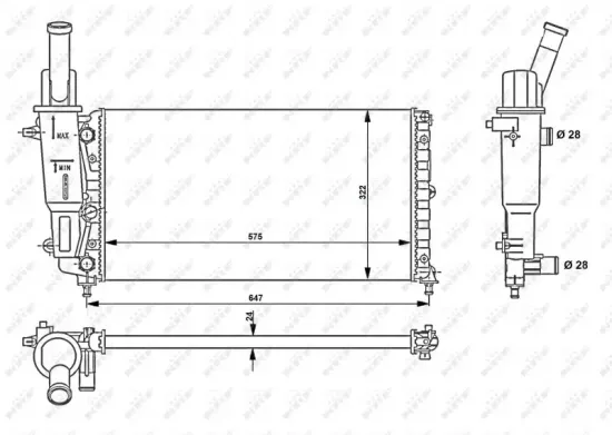 Kühler, Motorkühlung NRF 53225 Bild Kühler, Motorkühlung NRF 53225
