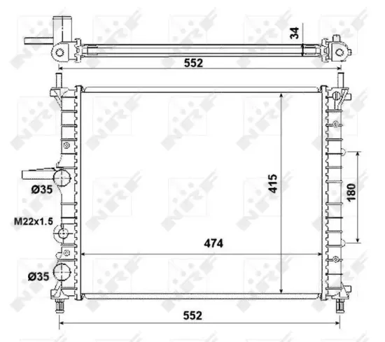 Kühler, Motorkühlung NRF 53227 Bild Kühler, Motorkühlung NRF 53227