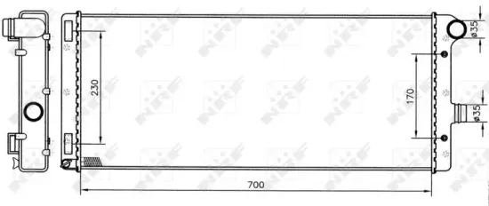 Kühler, Motorkühlung NRF 53228 Bild Kühler, Motorkühlung NRF 53228