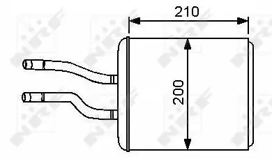 Wärmetauscher, Innenraumheizung NRF 53244 Bild Wärmetauscher, Innenraumheizung NRF 53244