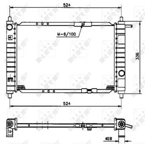 Kühler, Motorkühlung NRF 53250 Bild Kühler, Motorkühlung NRF 53250