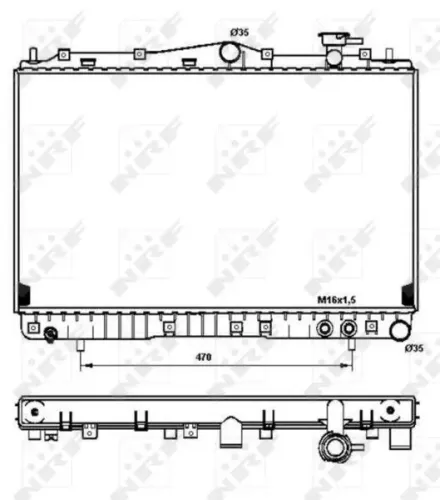 Kühler, Motorkühlung NRF 53259 Bild Kühler, Motorkühlung NRF 53259