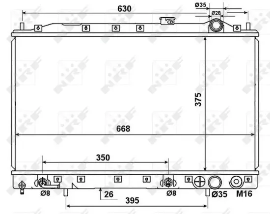 Kühler, Motorkühlung NRF 53274 Bild Kühler, Motorkühlung NRF 53274
