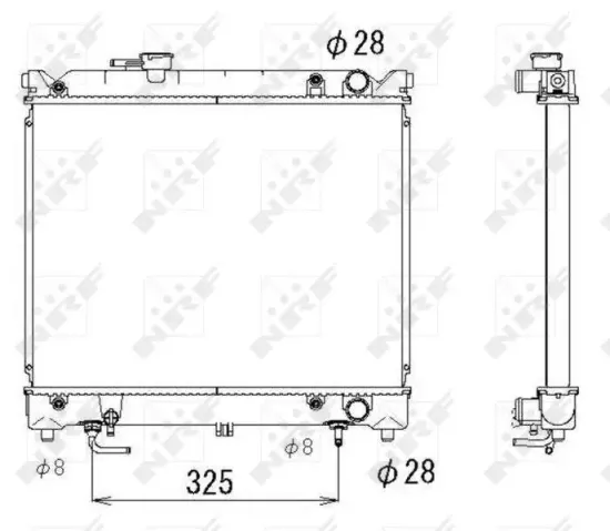 Kühler, Motorkühlung NRF 53280 Bild Kühler, Motorkühlung NRF 53280