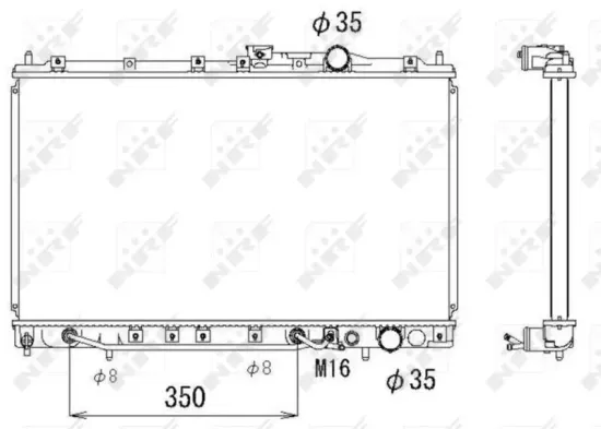 Kühler, Motorkühlung NRF 53283 Bild Kühler, Motorkühlung NRF 53283