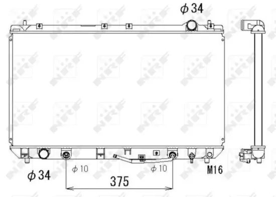 Kühler, Motorkühlung NRF 53302 Bild Kühler, Motorkühlung NRF 53302