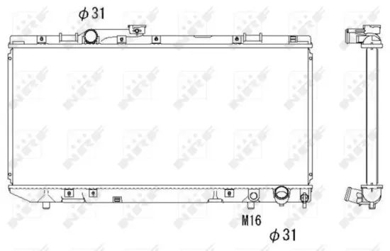 Kühler, Motorkühlung NRF 53308 Bild Kühler, Motorkühlung NRF 53308