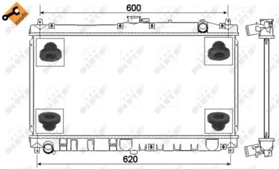 Kühler, Motorkühlung NRF 53317 Bild Kühler, Motorkühlung NRF 53317