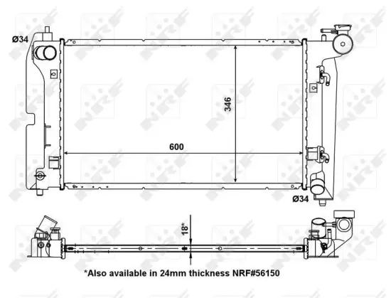 Kühler, Motorkühlung NRF 53325 Bild Kühler, Motorkühlung NRF 53325