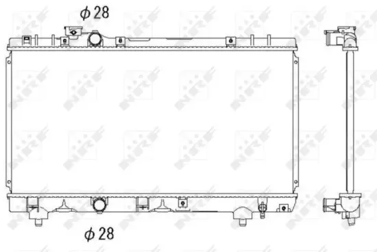 Kühler, Motorkühlung NRF 53338 Bild Kühler, Motorkühlung NRF 53338
