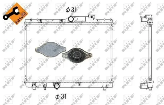 Kühler, Motorkühlung NRF 53339 Bild Kühler, Motorkühlung NRF 53339