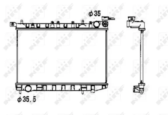 Kühler, Motorkühlung NRF 53341 Bild Kühler, Motorkühlung NRF 53341