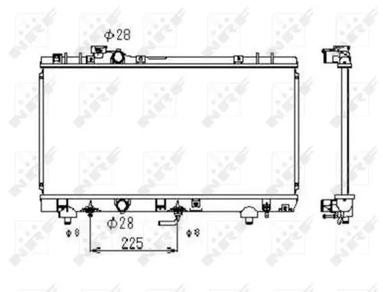 Kühler, Motorkühlung NRF 53349 Bild Kühler, Motorkühlung NRF 53349