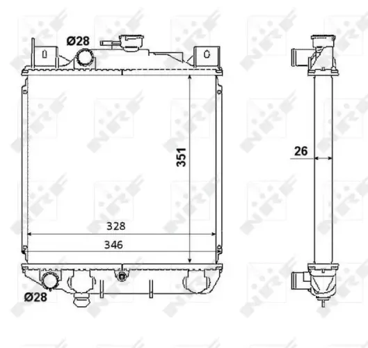 Kühler, Motorkühlung NRF 53350 Bild Kühler, Motorkühlung NRF 53350