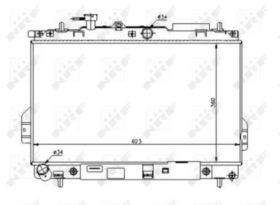 Kühler, Motorkühlung NRF 53363 Bild Kühler, Motorkühlung NRF 53363