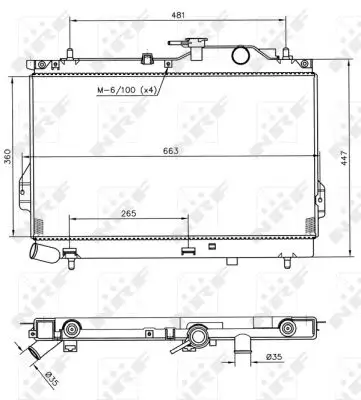 Kühler, Motorkühlung NRF 53364 Bild Kühler, Motorkühlung NRF 53364