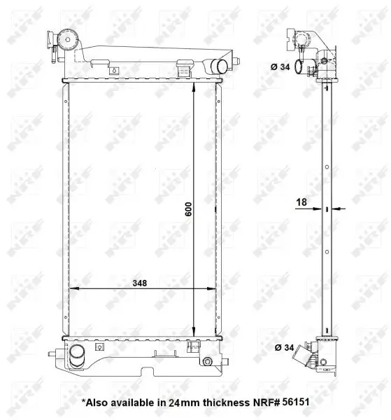 Kühler, Motorkühlung NRF 53373 Bild Kühler, Motorkühlung NRF 53373