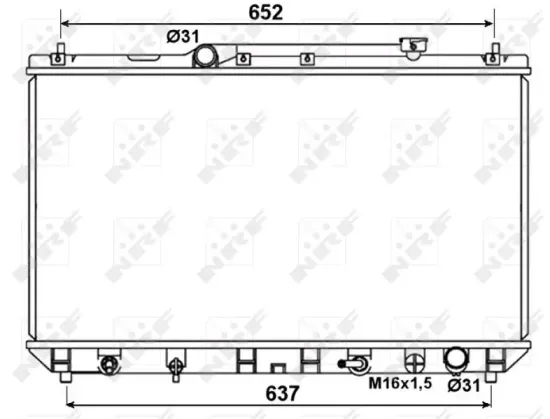 Kühler, Motorkühlung NRF 53374 Bild Kühler, Motorkühlung NRF 53374