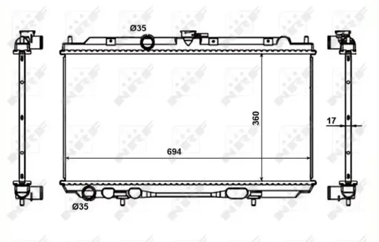 Kühler, Motorkühlung NRF 53386 Bild Kühler, Motorkühlung NRF 53386