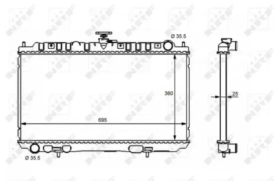 Kühler, Motorkühlung NRF 53388 Bild Kühler, Motorkühlung NRF 53388