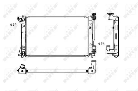 Kühler, Motorkühlung NRF 53394 Bild Kühler, Motorkühlung NRF 53394
