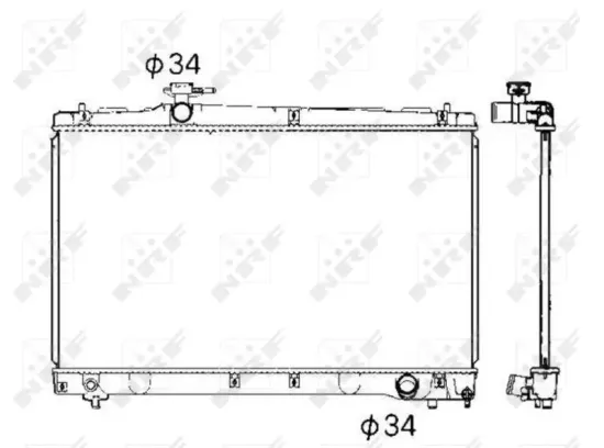 Kühler, Motorkühlung NRF 53401 Bild Kühler, Motorkühlung NRF 53401