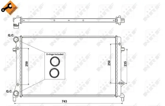 Kühler, Motorkühlung NRF 53404 Bild Kühler, Motorkühlung NRF 53404