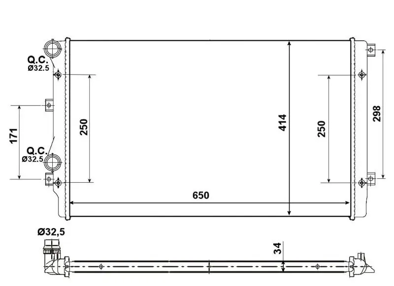 Kühler, Motorkühlung NRF 53406A