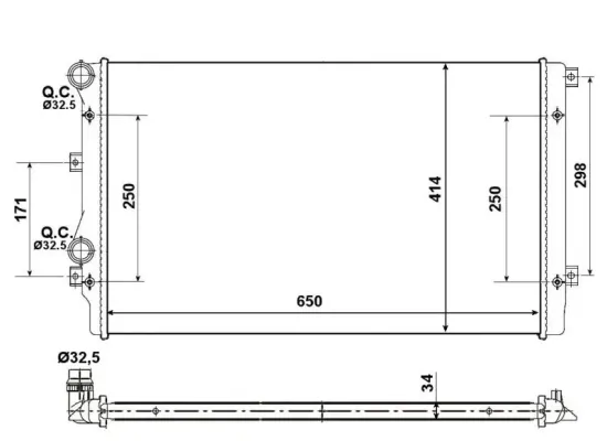 Kühler, Motorkühlung NRF 53406A Bild Kühler, Motorkühlung NRF 53406A