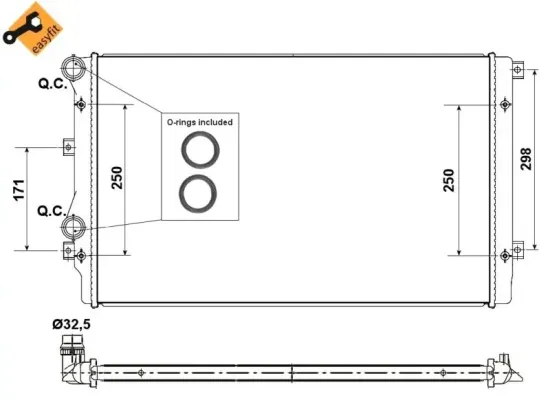 Kühler, Motorkühlung NRF 53406 Bild Kühler, Motorkühlung NRF 53406